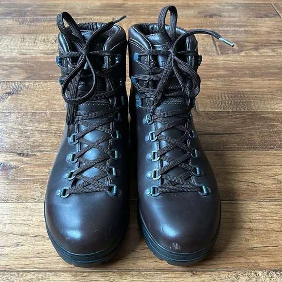 L.L. Bean Cresta GTX Waterproof Hiking Boots Brown Leather Mens Size 10 Wide