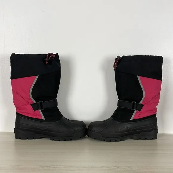 L.L. Bean Northwoods black pink girls all purpose winter boots Size 7