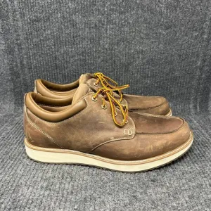 L.L. Bean Stonington Moc Toe Casual Oxford Shoes Brown Leather Mens 13 WIDE