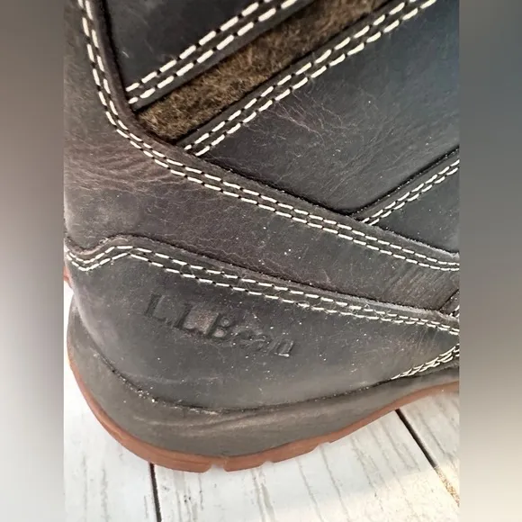 LL Bean Storm Chaser 4 Mens Brown Leather Waterproof Insulated Winter Boot size9