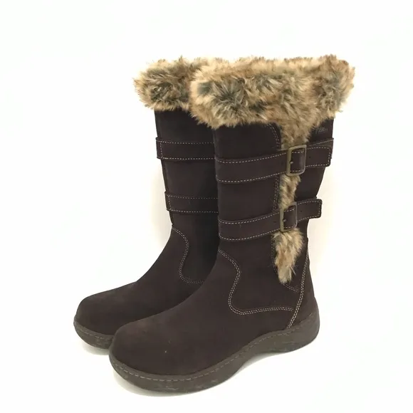 LL Bean Tek2.5 2 Buckle Tall waterproof Lined Winter Boots Women’s Size 8 EUC