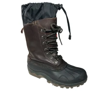 LL Bean Winter Boots Size 8 Brown Leather Goretex Hunting Lace Up  7.5