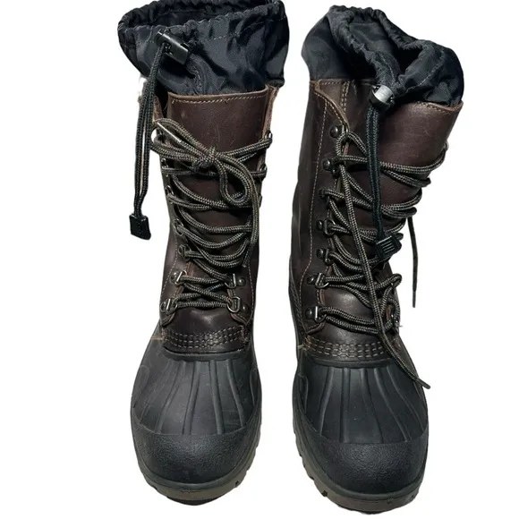 LL Bean Winter Boots Size 8 Brown Leather Goretex Hunting Lace Up  7.5