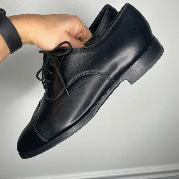 Loake 1880 Black Leather Lace Up Dress Shoes Made in England Mens 8.5