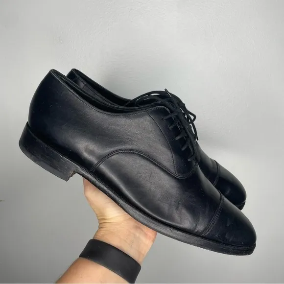 Loake 1880 Black Leather Lace Up Dress Shoes Made in England Mens 8.5