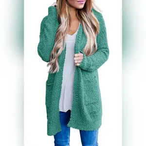 🌹Long Sleeve Soft Chunky Knit Sweater Open Front