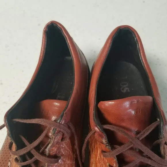 Los Altos Exotic Alligator Chestnut Dress Shoes Mens 9