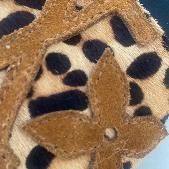 Louis Vuitton Brown and Black Sandals with Plush Straps