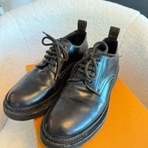 Louis Vuitton Derby Shoes in Black Leather | Original Price 1200 | Size 9 = 42
