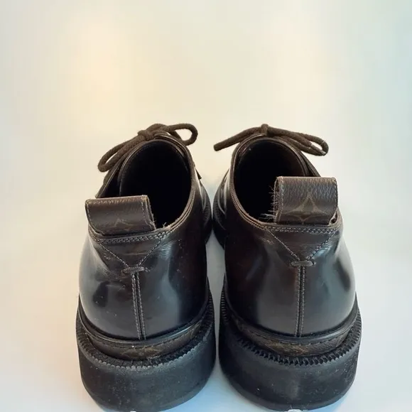 Louis Vuitton Derby Shoes in Black Leather | Original Price 1200 | Size 9 = 42