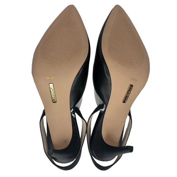 Louise et Cie Black Lo-Kareena Slingback Heels - Size 8 / 38.5 - Women