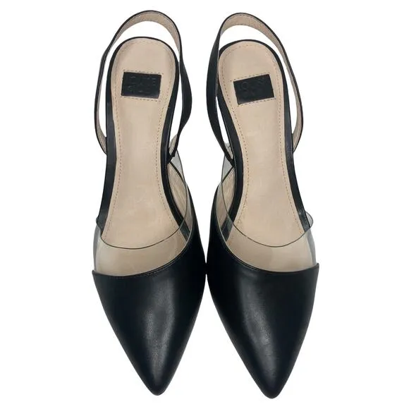 Louise et Cie Black Lo-Kareena Slingback Heels - Size 8 / 38.5 - Women