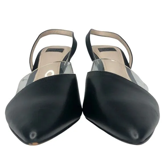 Louise et Cie Black Lo-Kareena Slingback Heels - Size 8 / 38.5 - Women