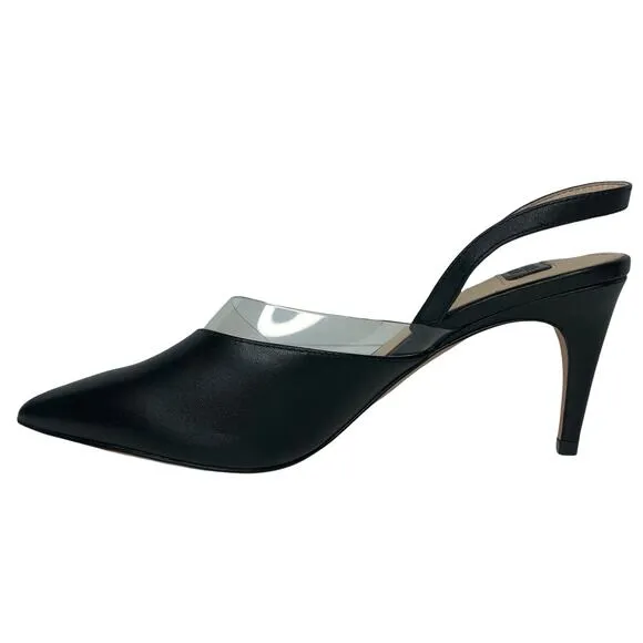 Louise et Cie Black Lo-Kareena Slingback Heels - Size 8 / 38.5 - Women