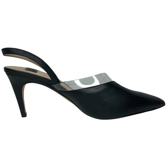 Louise et Cie Black Lo-Kareena Slingback Heels - Size 8 / 38.5 - Women
