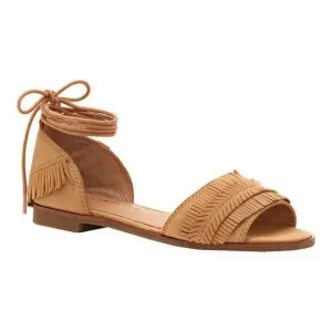 LUCKY BRAND GELSO ANKLE TIE SANDALS SANDBOX NUBUCK LEATHER 6 NWB