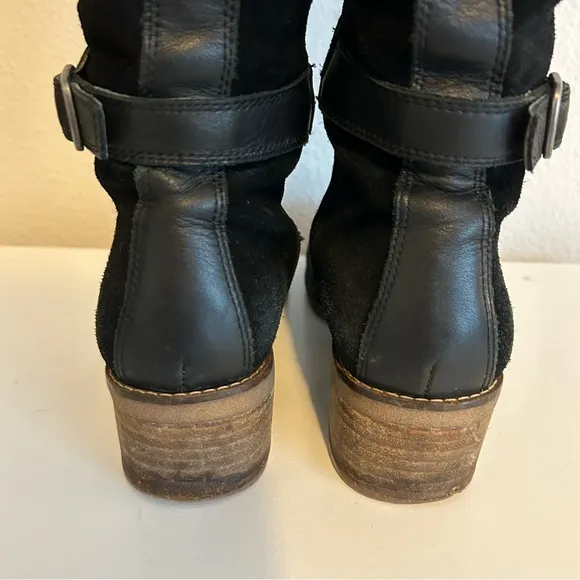 Lucky Brand Timinii black genuine leather knee high riding boots S 7.5 EU 38
