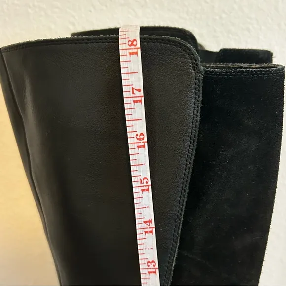 Lucky Brand Timinii black genuine leather knee high riding boots S 7.5 EU 38