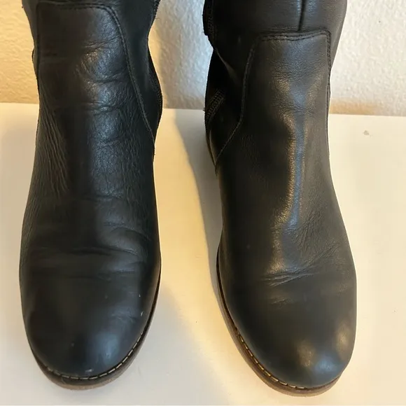 Lucky Brand Timinii black genuine leather knee high riding boots S 7.5 EU 38