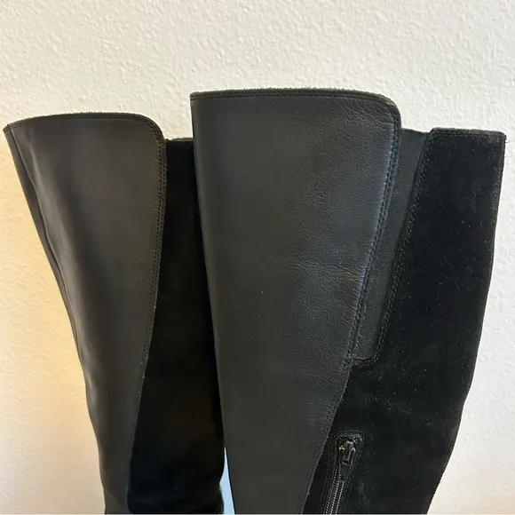 Lucky Brand Timinii black genuine leather knee high riding boots S 7.5 EU 38
