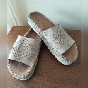 Lucky Brand Women's Sandals Lemana Espadrille flat Slide Size 7