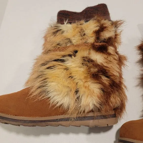 Lukees by Muk Luks Sigrid Leela Too Women's Faux Fur Winter Boots Size 8