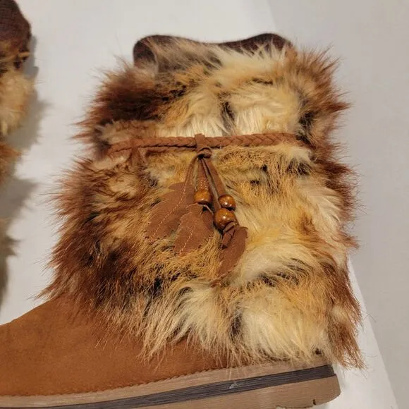 Lukees by Muk Luks Sigrid Leela Too Women's Faux Fur Winter Boots Size 8