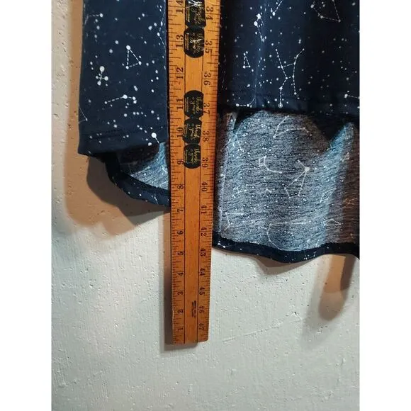 LuLaRoe‎ Carly High Low Swing Dress XS Blue Stars Constellations Space NWT