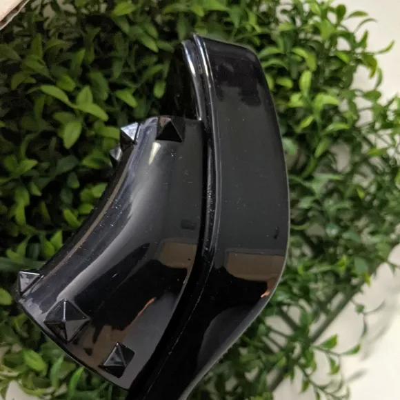 Madden Girl Black Rubber Jelly Sandals Shoes Block Heel Size 8.5