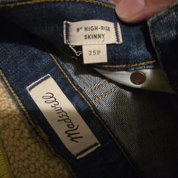 MADEWELL blue Skinny Jeans 25p Distressed Rips Length casual rise