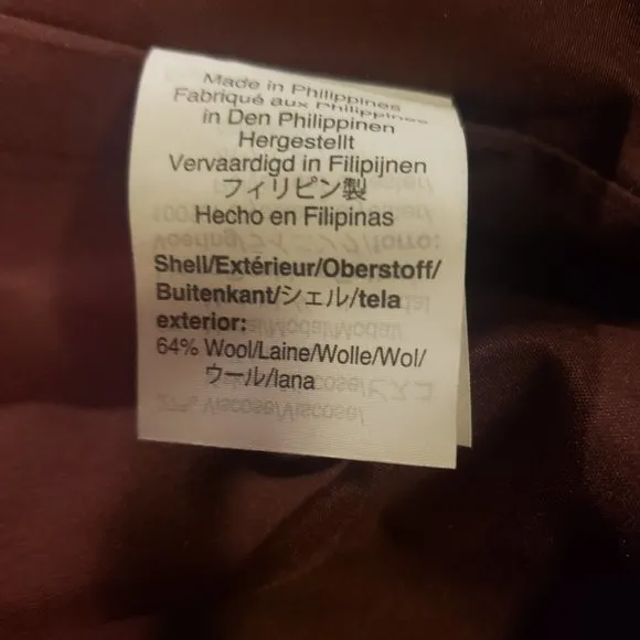 Madewell Burgundy Fireside Wool Mini Skirt Plus 24