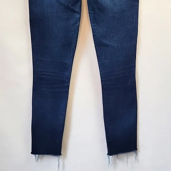 Madewell Jeans 9&quot; High Rise Button Fly Frayed Cuffs Size 27T