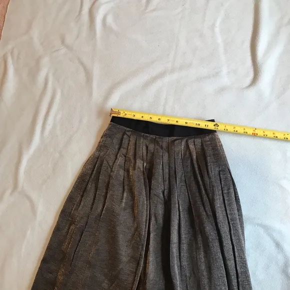Madewell Metallic Pleated A Line Skirt Size 0