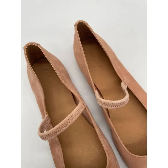 Madewell The Greta Ballet Flat Womens Sz 7.5 Beige Nude Mary Jane