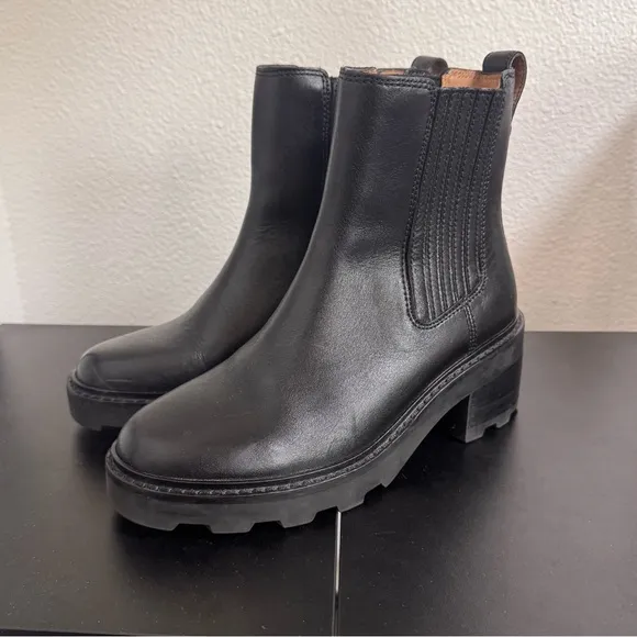 Madewell The Gwenda Platform Ankle Boots Womens Size 6.5 Minimalist Casual