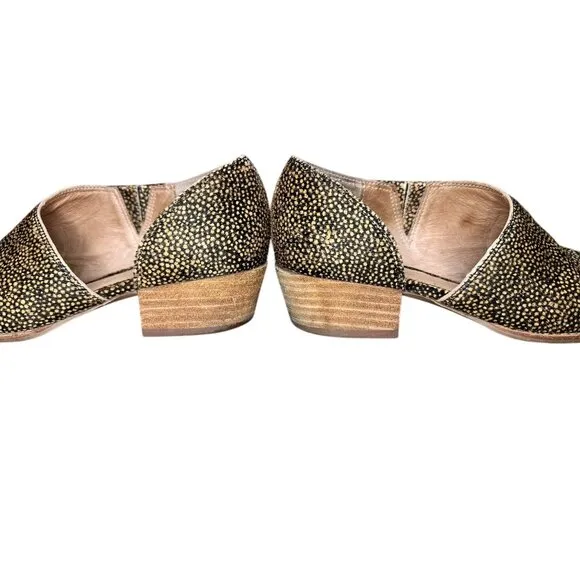 Madewell The Lucie Shoes Spotted Calf Hair Womens 7 Leather D'Orsay Asymmetrical