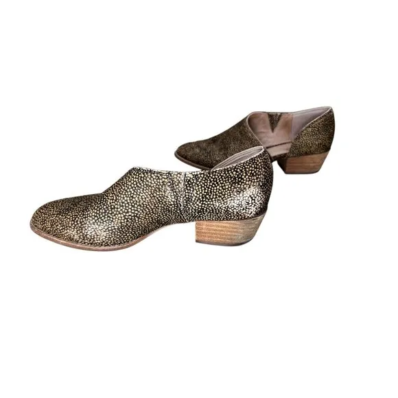 Madewell The Lucie Shoes Spotted Calf Hair Womens 7 Leather D'Orsay Asymmetrical
