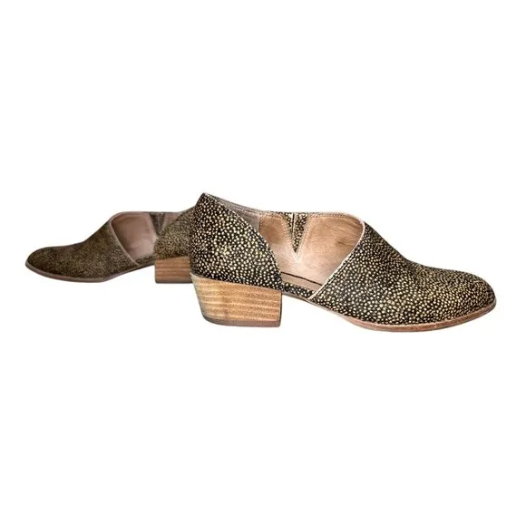 Madewell The Lucie Shoes Spotted Calf Hair Womens 7 Leather D'Orsay Asymmetrical