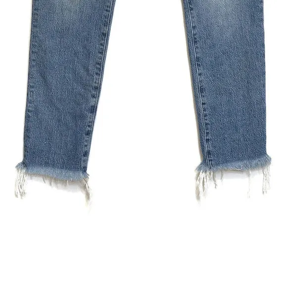 Madewell The Perfect Vintage Jean High Rise Raw Hem Crop Ankle Size 24