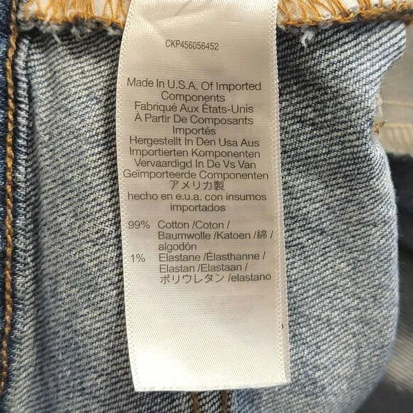 Madewell The Perfect Vintage Jean High Rise Raw Hem Crop Ankle Size 24