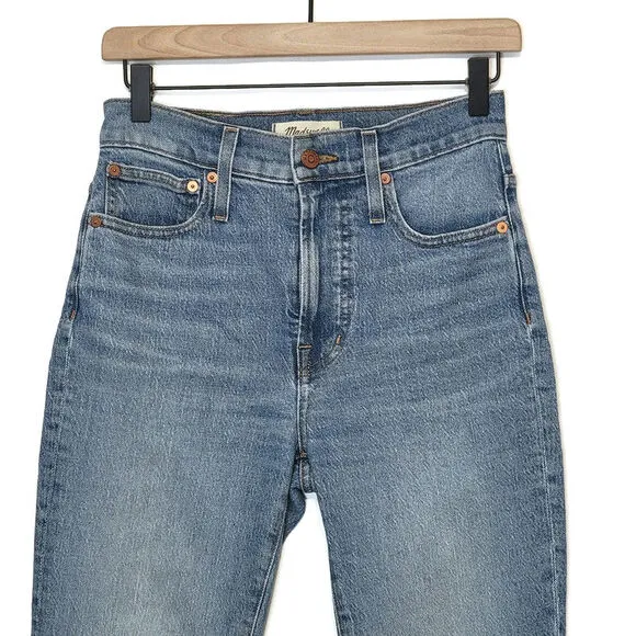 Madewell The Perfect Vintage Jean High Rise Raw Hem Crop Ankle Size 24