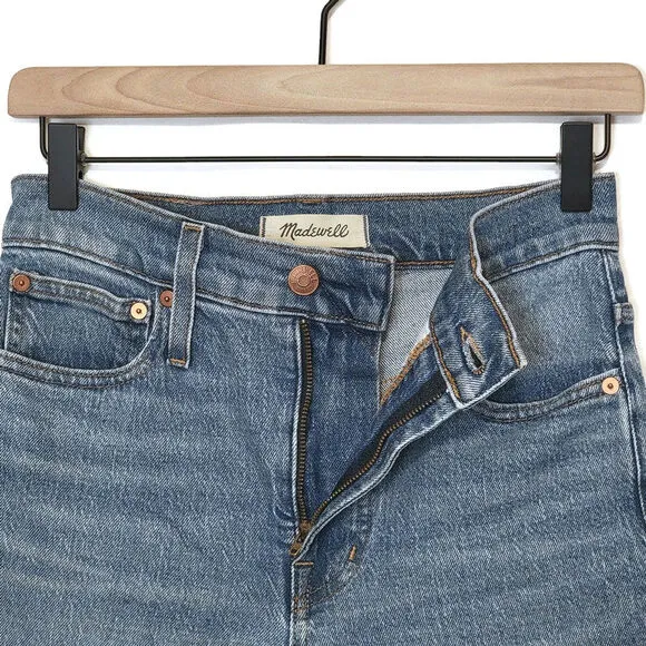 Madewell The Perfect Vintage Jean High Rise Raw Hem Crop Ankle Size 24