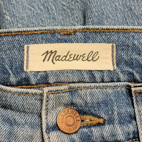 Madewell The Perfect Vintage Jean High Rise Raw Hem Crop Ankle Size 24