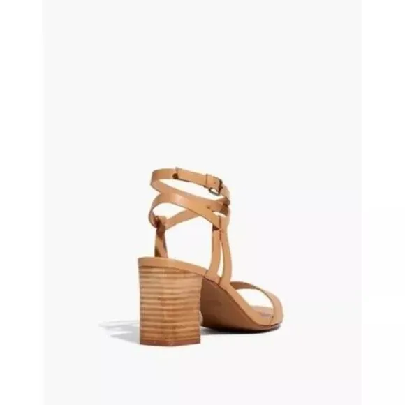 Madewell Women's The Loli Ankle-Strap Sandal in Tan Leather Size 9 NWOB