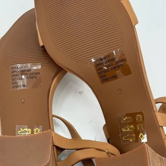 Madewell Women's The Loli Ankle-Strap Sandal in Tan Leather Size 9 NWOB