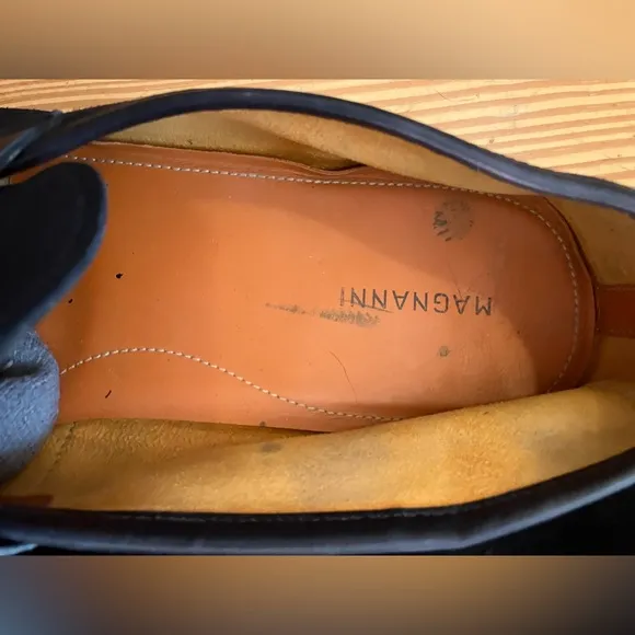 Magnanni Black Suede Loafers Sz 11.
