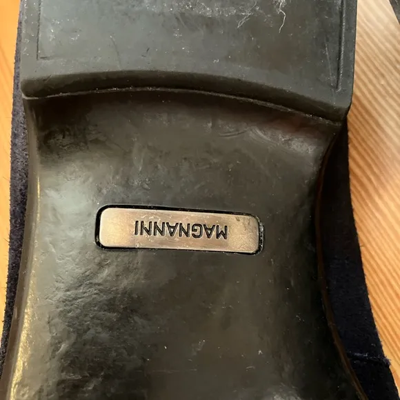 Magnanni Black Suede Loafers Sz 11.