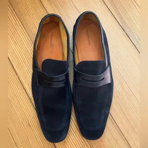 Magnanni Black Suede Loafers Sz 11.