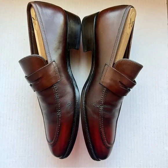 Magnanni Brown Leather Classic Penny Loafer Slip On Shoes Men’s Size 9 M 14658