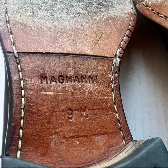 Magnanni Brown Leather Classic Penny Loafer Slip On Shoes Men’s Size 9 M 14658